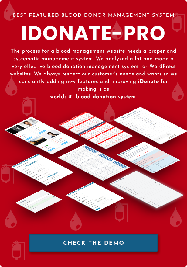iDonate blood donation management plugin