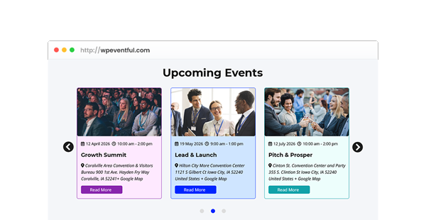 Events Showcase & Filter Bar Addon for The Events Calendar