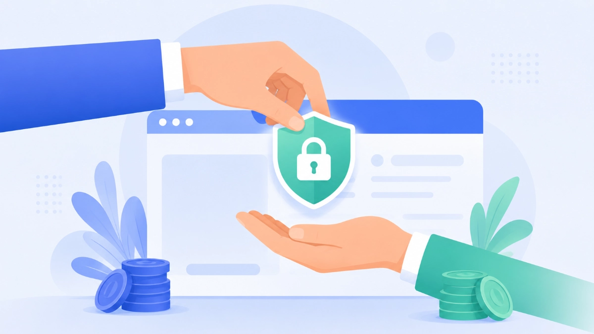 secure escrow payment for a domain sale