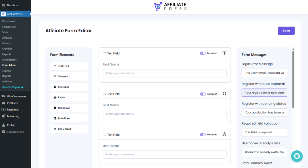 set up an affiliate program on WordPress
