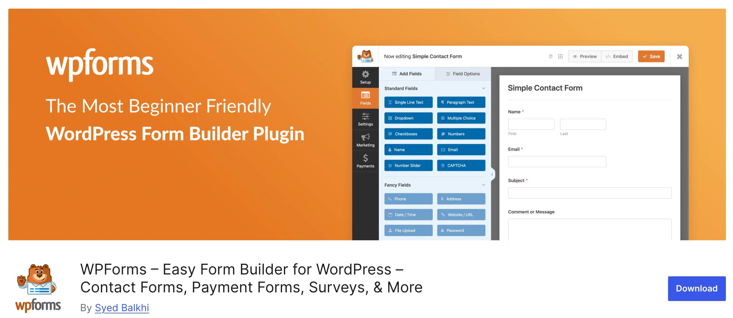 WPForms – Best WordPress Form Plugin for Beginners