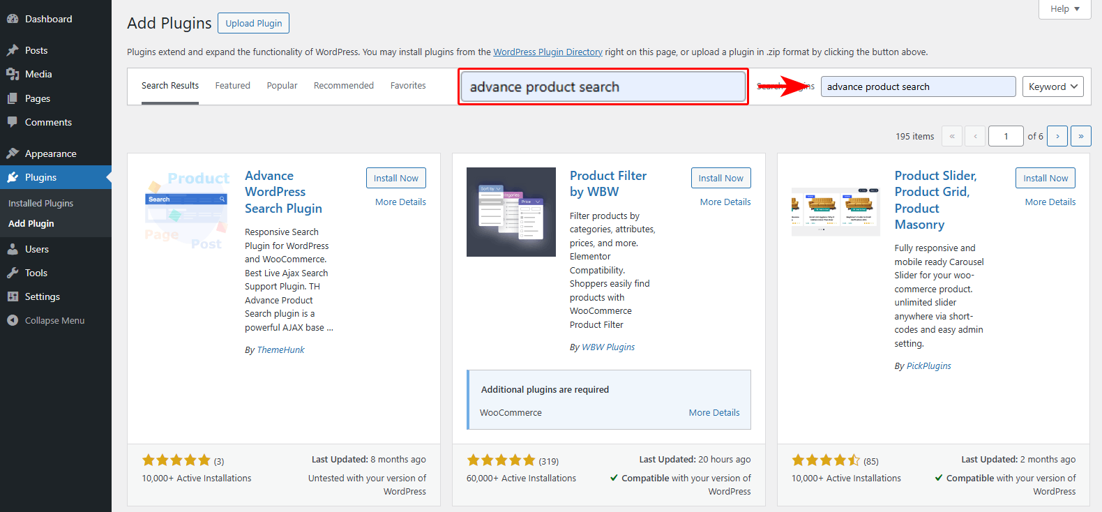 WooCommerce Product Search