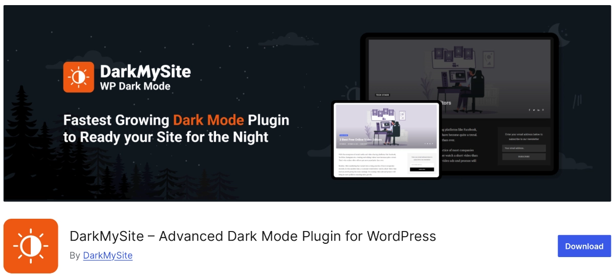 DarkMySite β Advanced Dark Mode Plugin for WordPress
