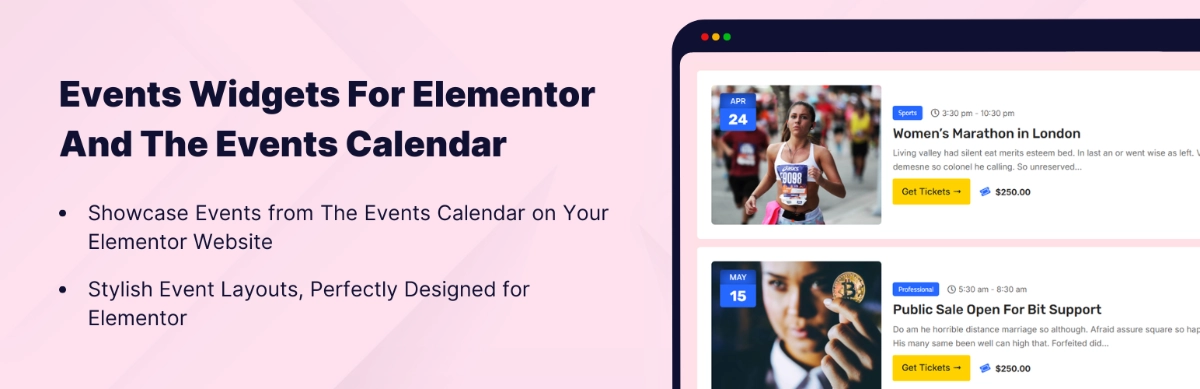 Events Widgets for Elementor – Best Alternative Elementor Add-on