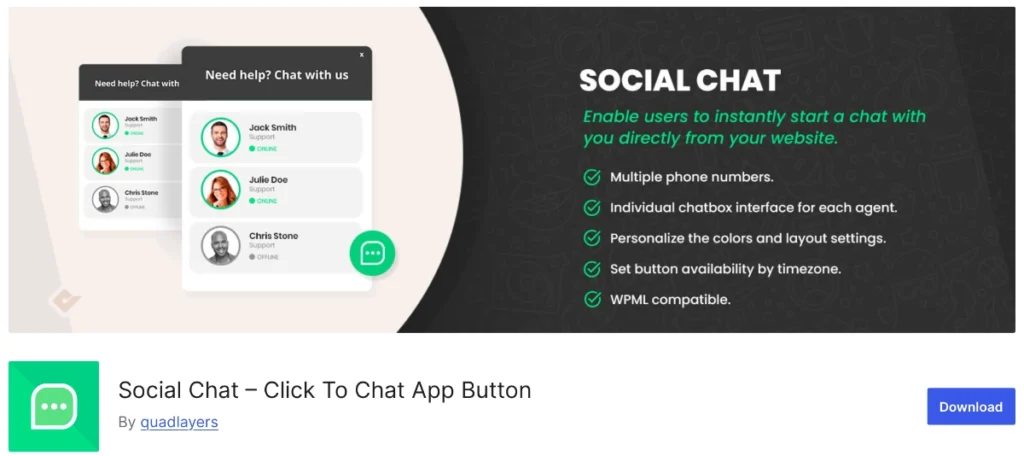 Social Chat (QuadLayers)