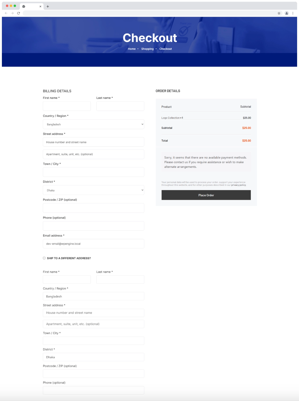 Preview and Complete Test Purchases