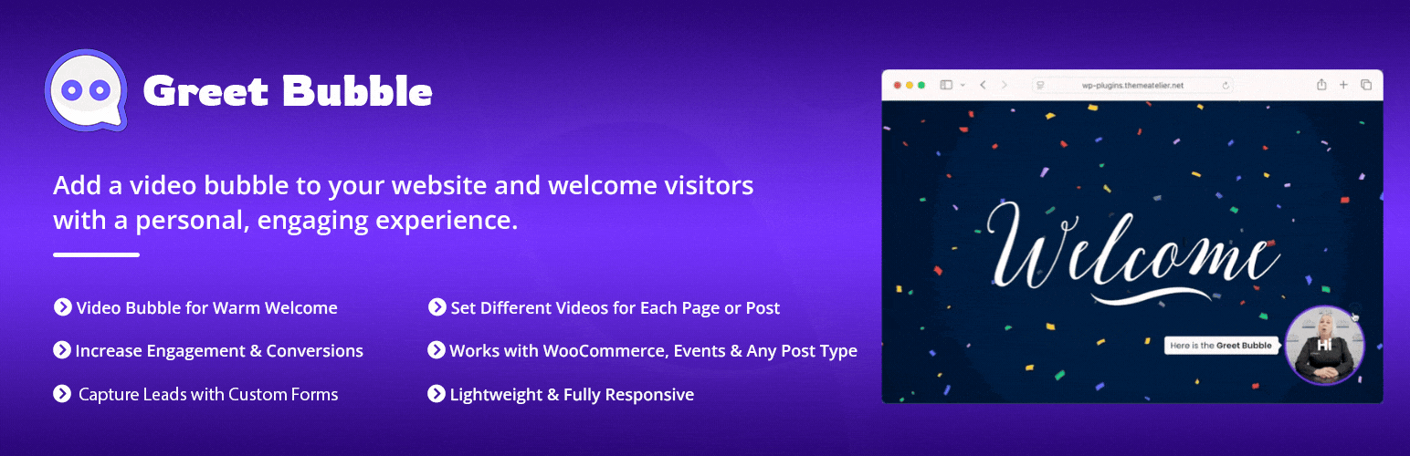 Greet Bubble: turning that video into a first impression